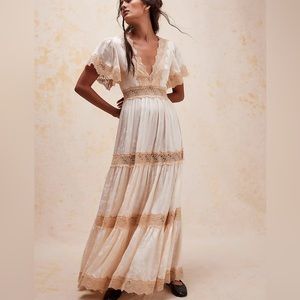 NWT Spell Ocean Gown white